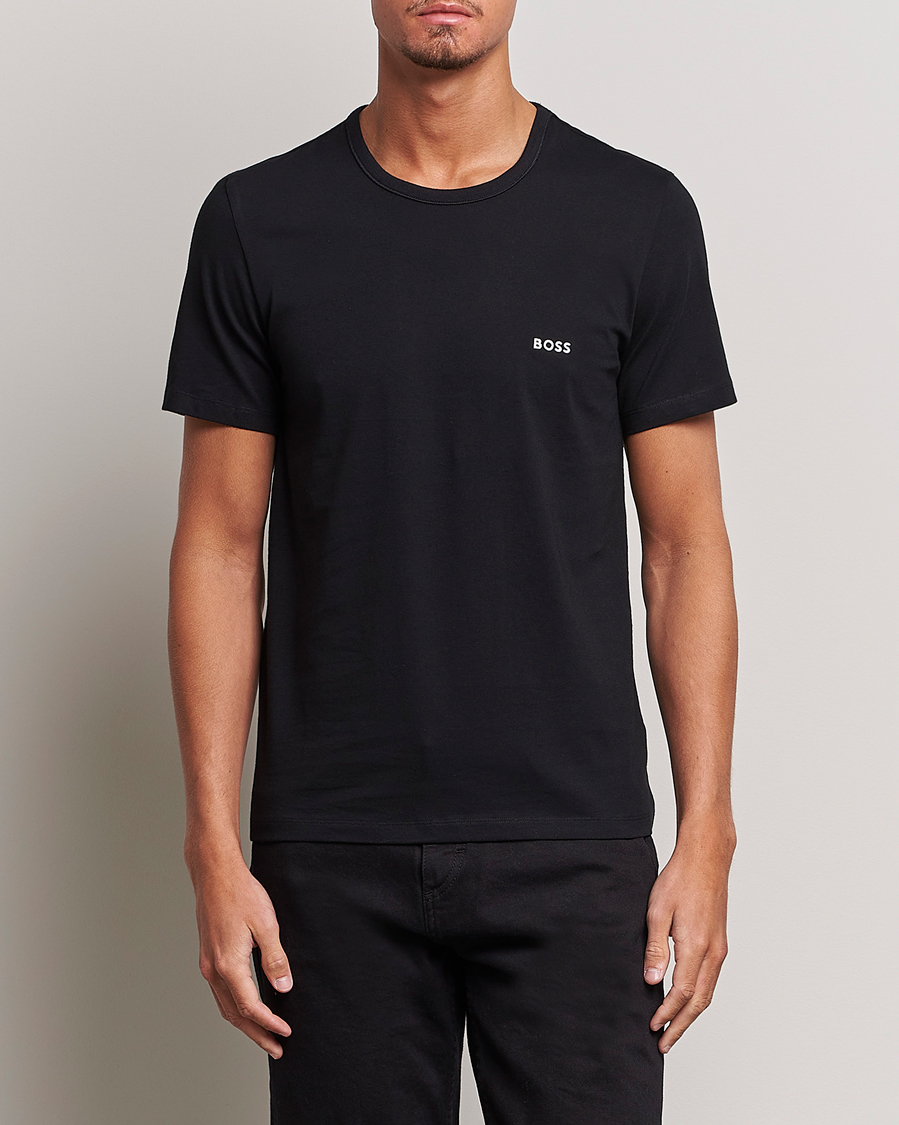 Herren | Schwartze t-shirts | BOSS BLACK | 3-Pack Crew Neck T-Shirt Navy/Blue/Black