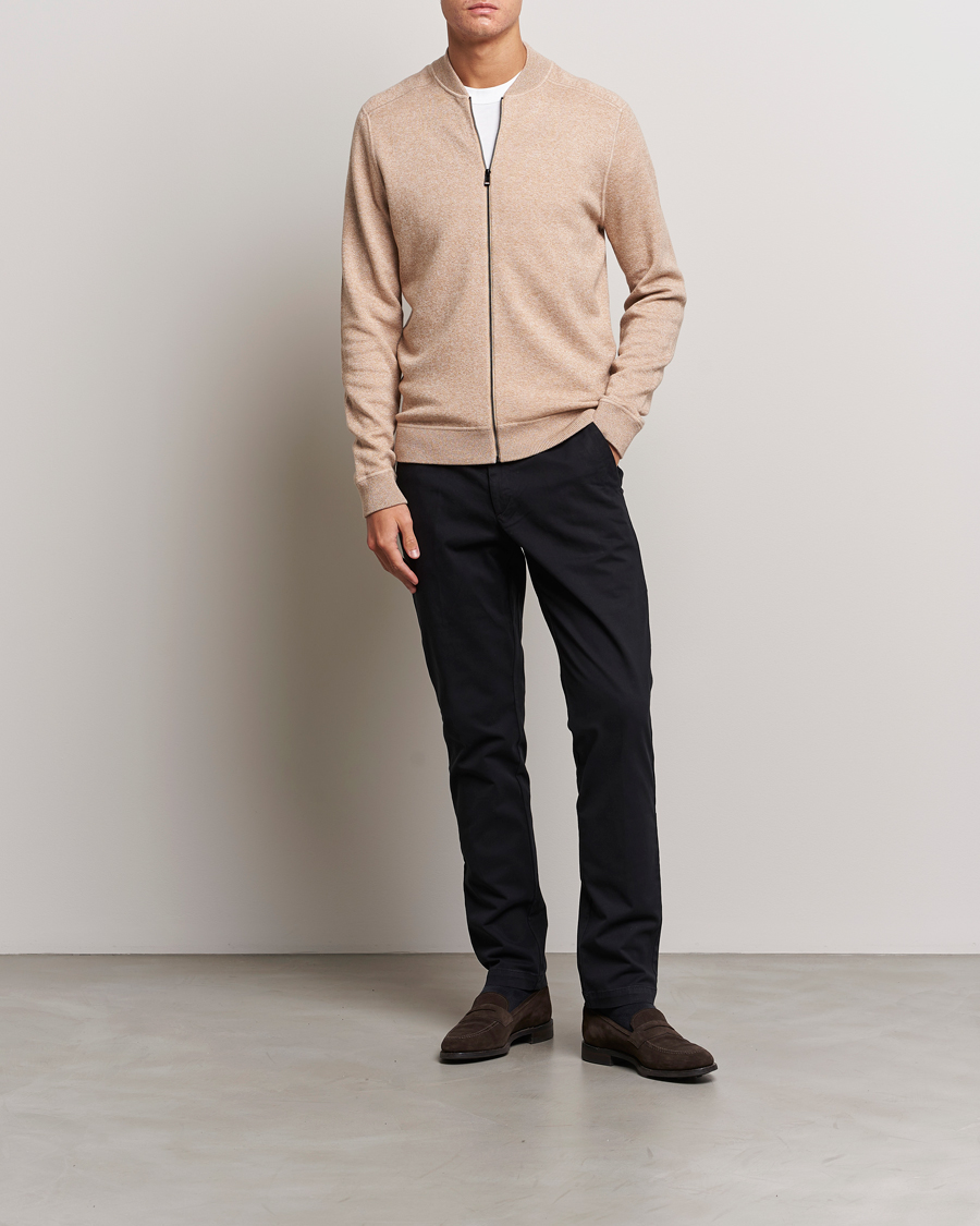 Herren | Pullover | BOSS BLACK | Onorto Full Zip Sweater Medium Beige
