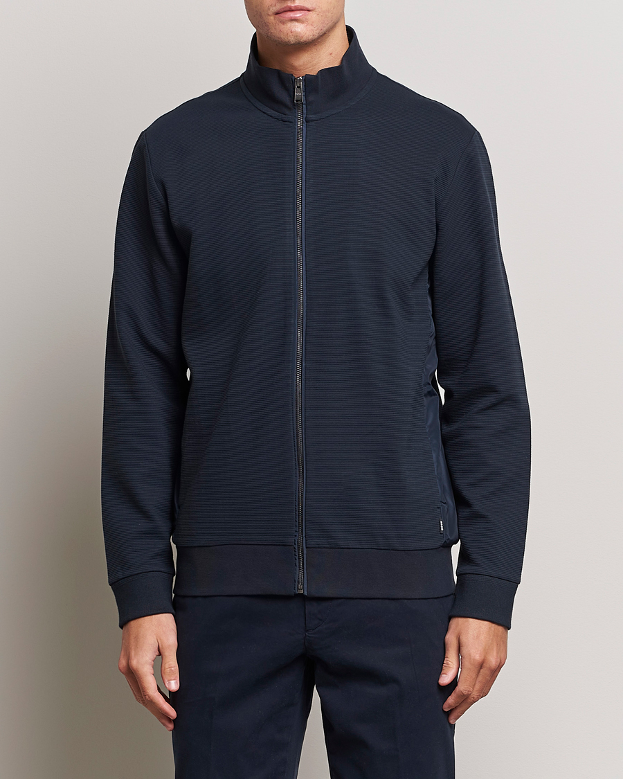 Herren | Pullover | BOSS BLACK | Shepherd Full Zip Sweater Dark Blue