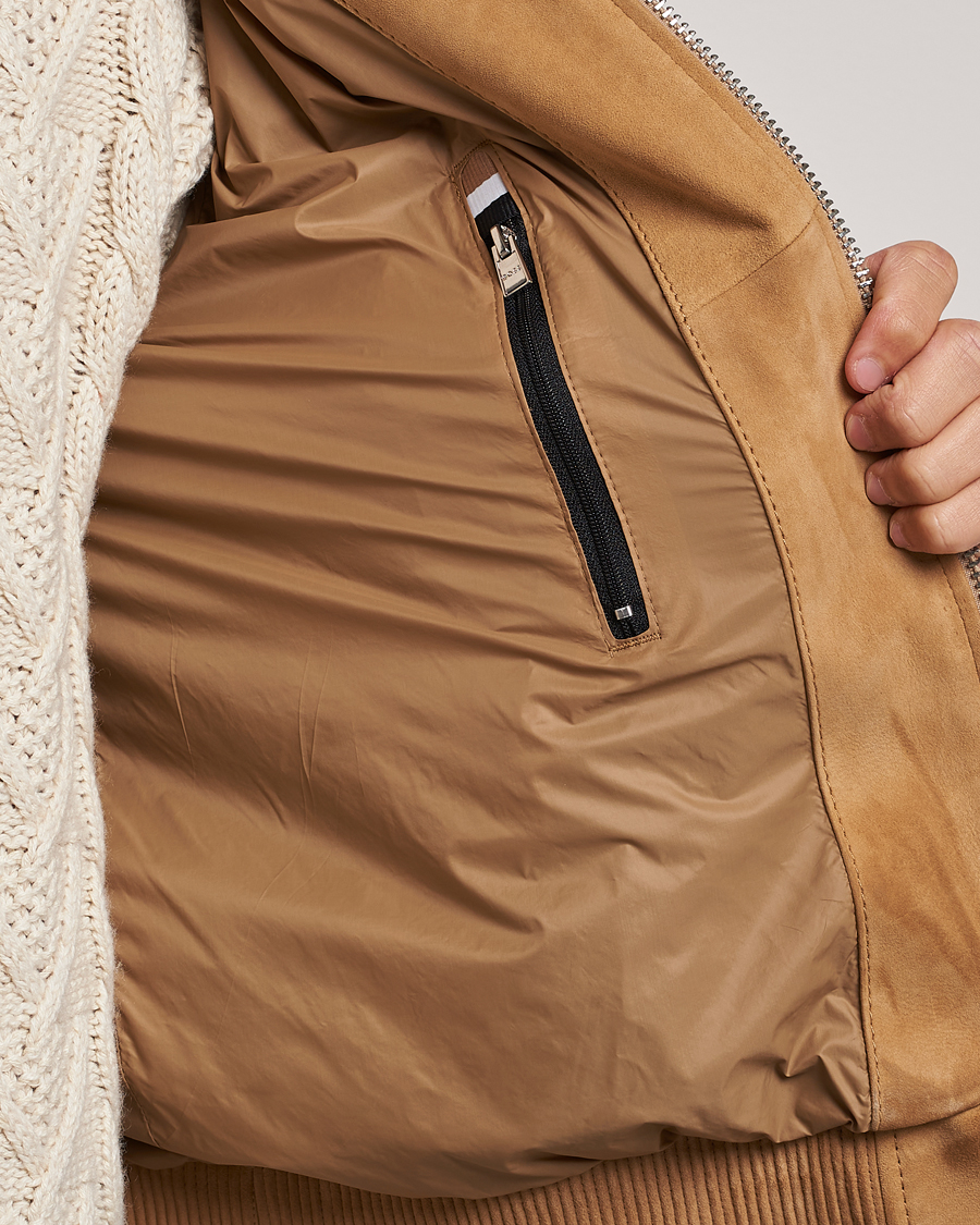 Herren | Jacken | BOSS BLACK | Malbano Suede Jacket Medium Beige