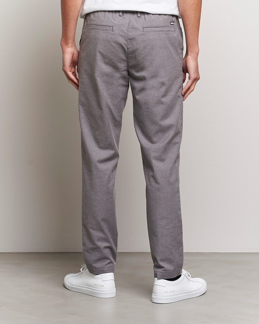 Herren | Hosen | BOSS BLACK | Kane Pleated Drawstring Trousers Silver