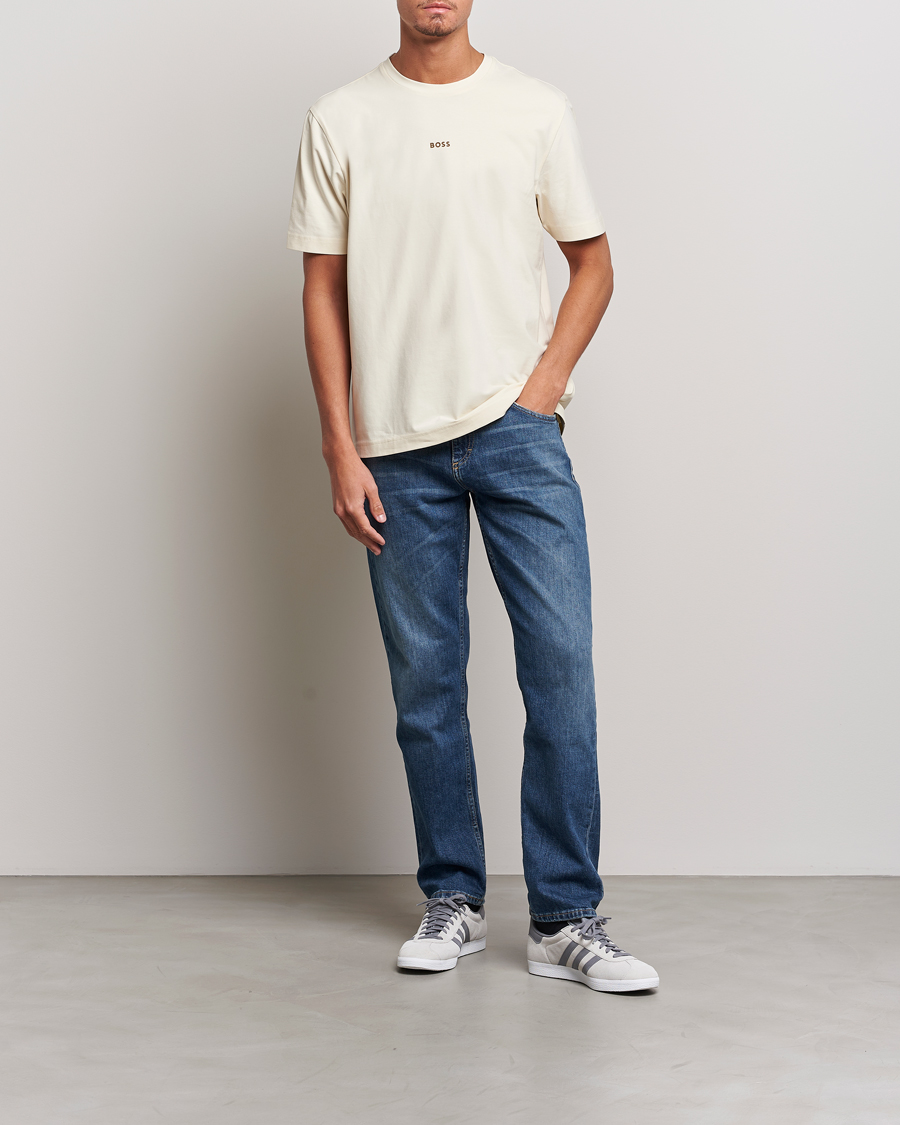 Herren | T-Shirts | BOSS ORANGE | Tchup Logo Crew Neck T-Shirt Light Beige