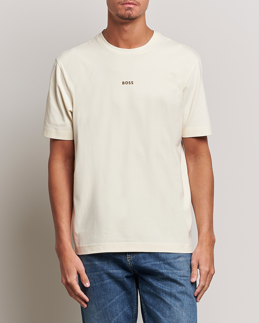 Herren | T-Shirts | BOSS ORANGE | Tchup Logo Crew Neck T-Shirt Light Beige