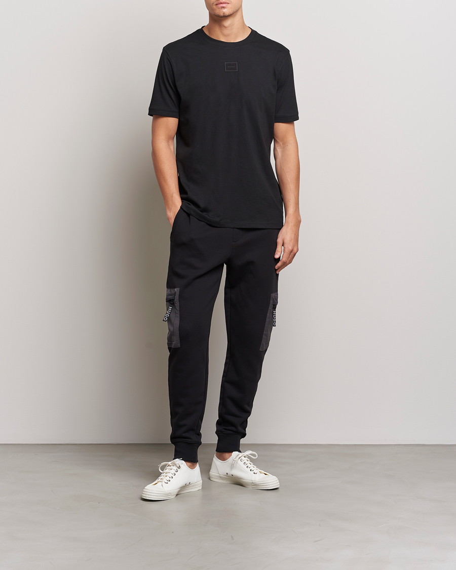 Herren | T-Shirts | HUGO | Diragolino Crew Neck T-Shirt Black