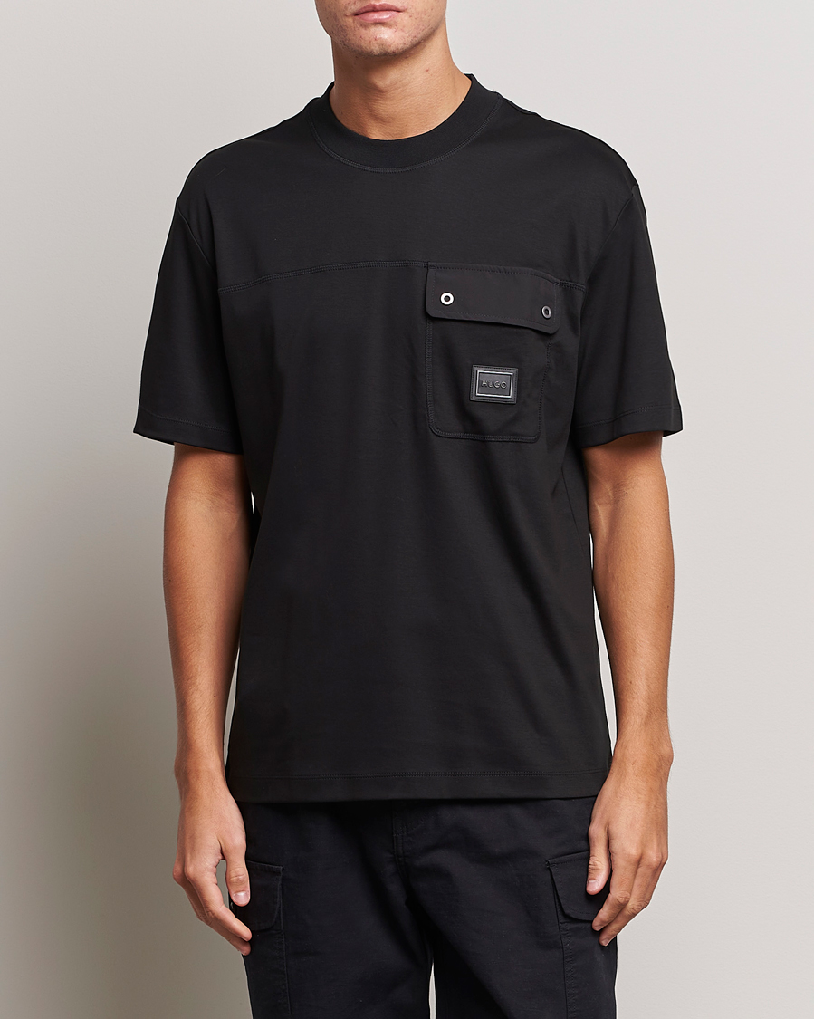Herren | T-Shirts | HUGO | Dyans Crew Neck Pocket T-Shirt Black