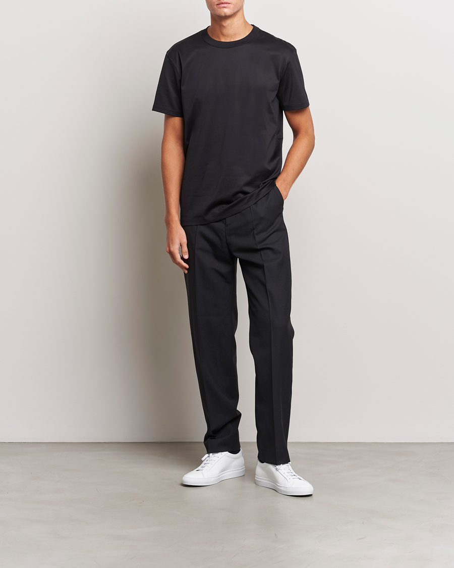 Herren | T-Shirts | Bread & Boxers | Pima Cotton Crew Neck T-Shirt Black