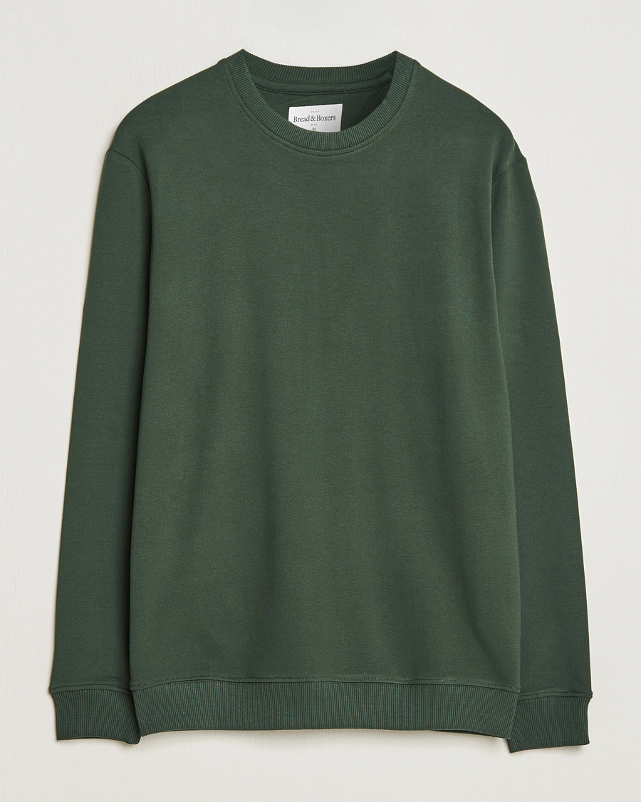 Herren | Pullover | Bread & Boxers | Loungewear Crew Neck Sweatshirt Forest Green