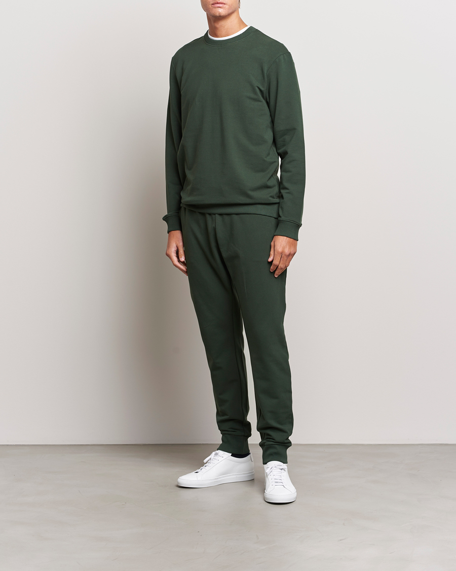 Herren | Pullover | Bread & Boxers | Loungewear Crew Neck Sweatshirt Forest Green