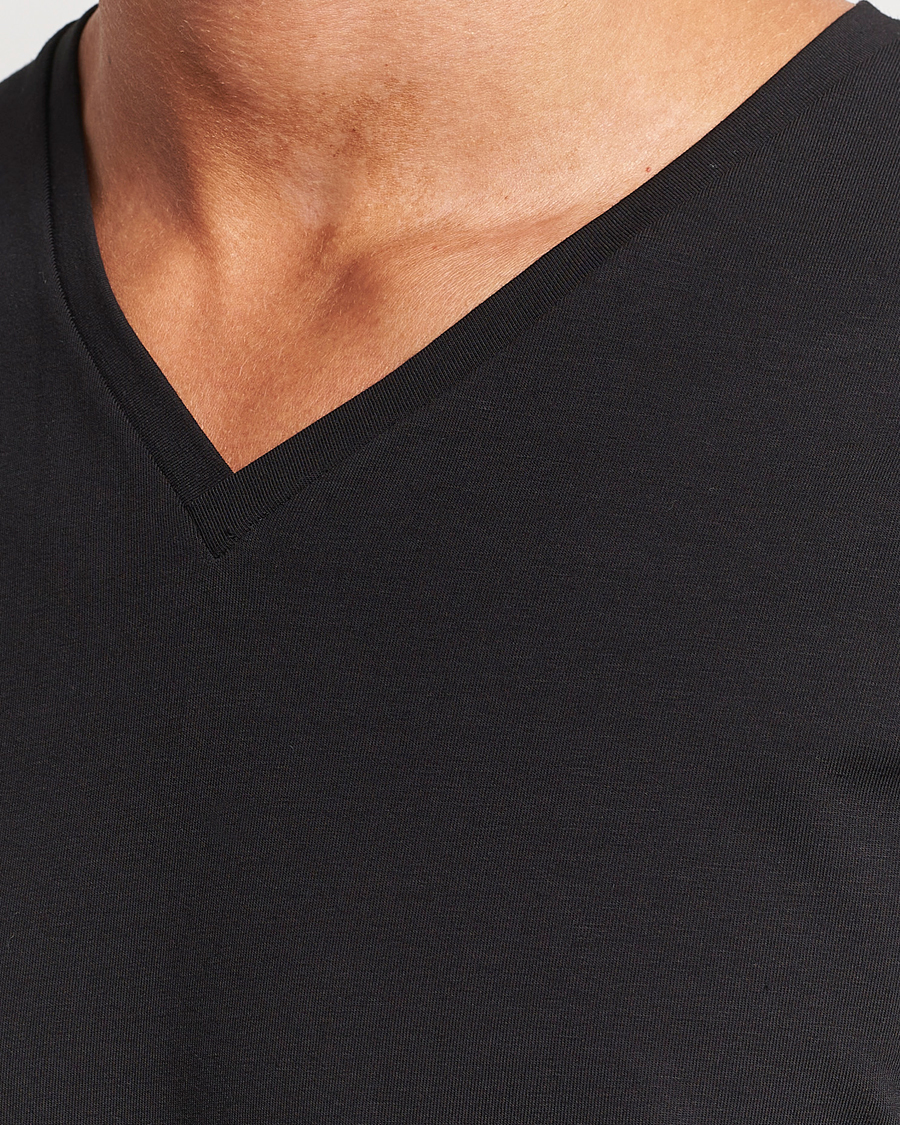 Herren | T-Shirts | Bread & Boxers | 2-Pack V-Neck T-Shirt Black