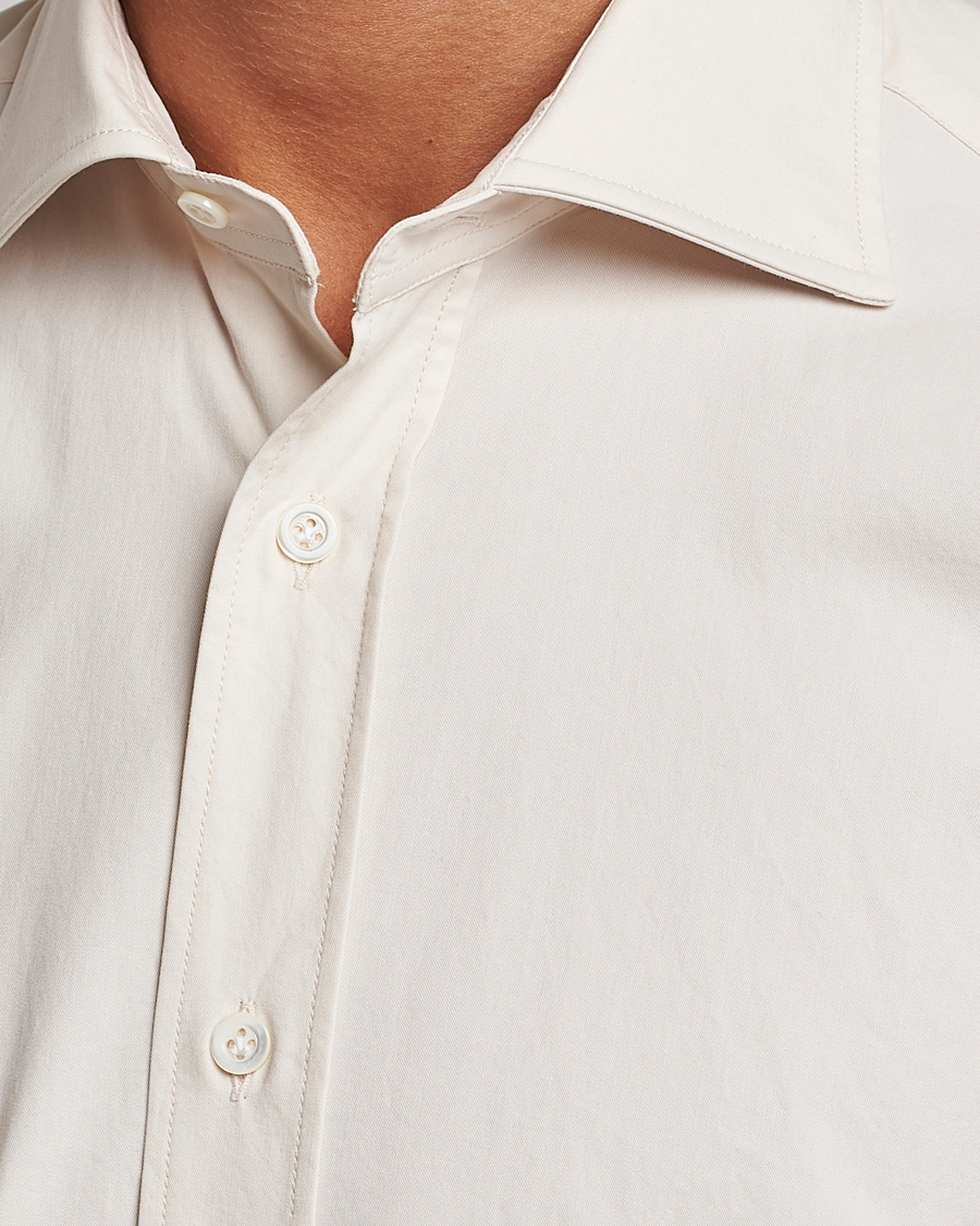 Herren | Hemden | Mazzarelli | Soft Twill Cotton Shirt White