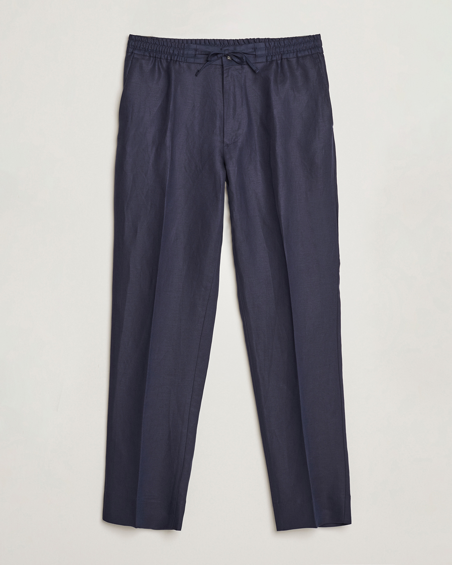 Herren | Hosen | J.Lindeberg | Baron Tencel/Linen Trousers Navy
