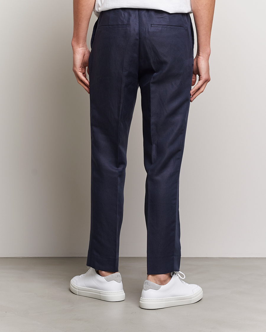 Herren | Hosen | J.Lindeberg | Baron Tencel/Linen Trousers Navy