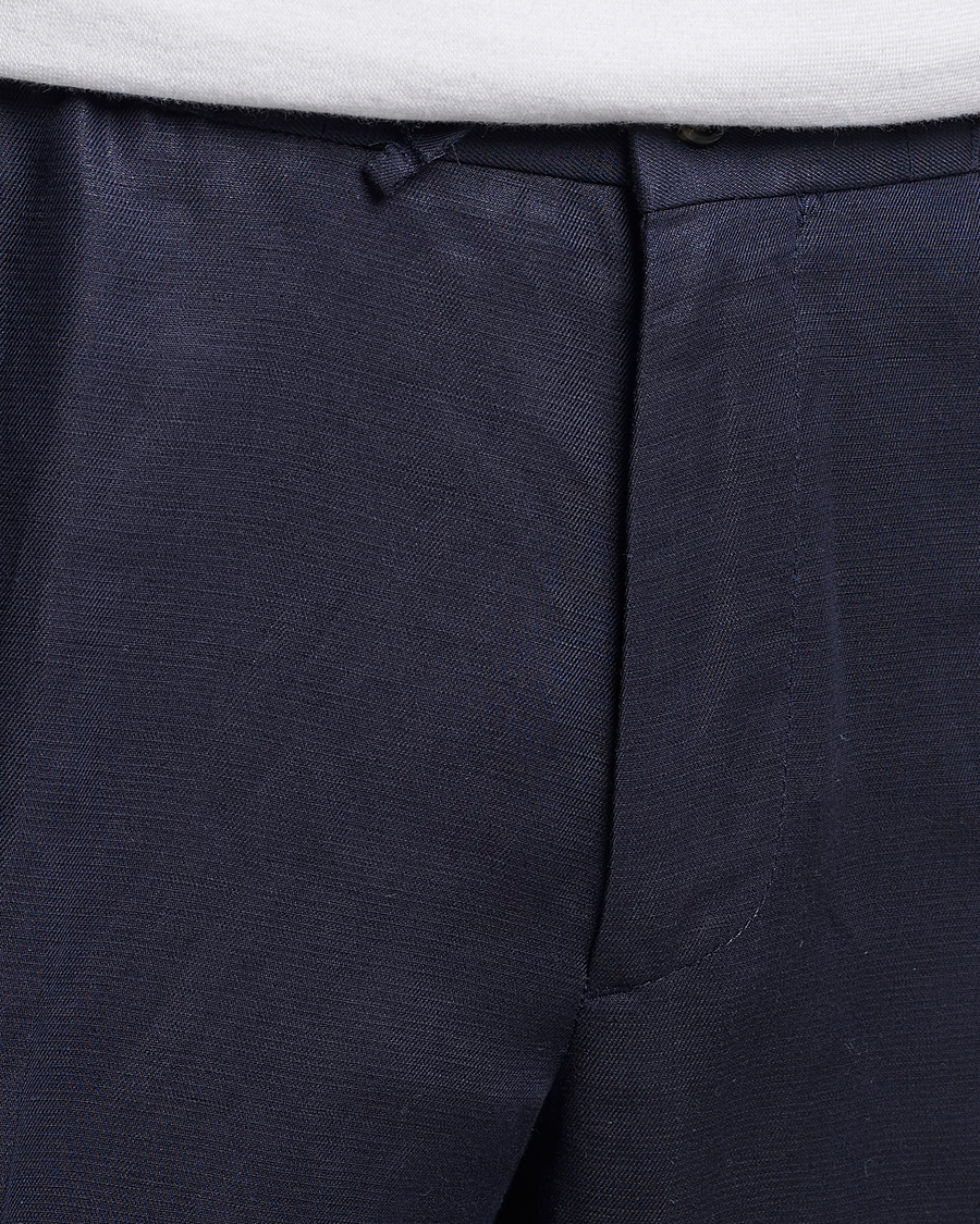 Herren | Hosen | J.Lindeberg | Baron Tencel/Linen Trousers Navy