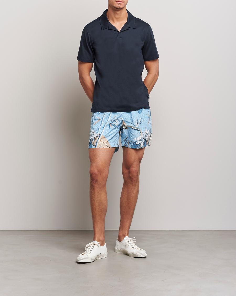 Herren | Badehosen | J.Lindeberg | Banks Tropical Swimshorts Dream Blue