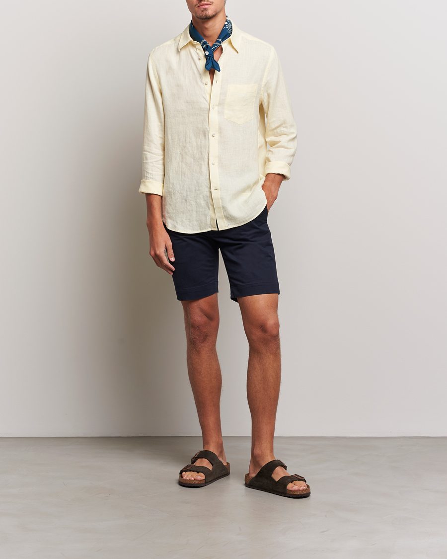 Herren | Hemden | J.Lindeberg | Clean Linen Slim Shirt Pear Sorbet