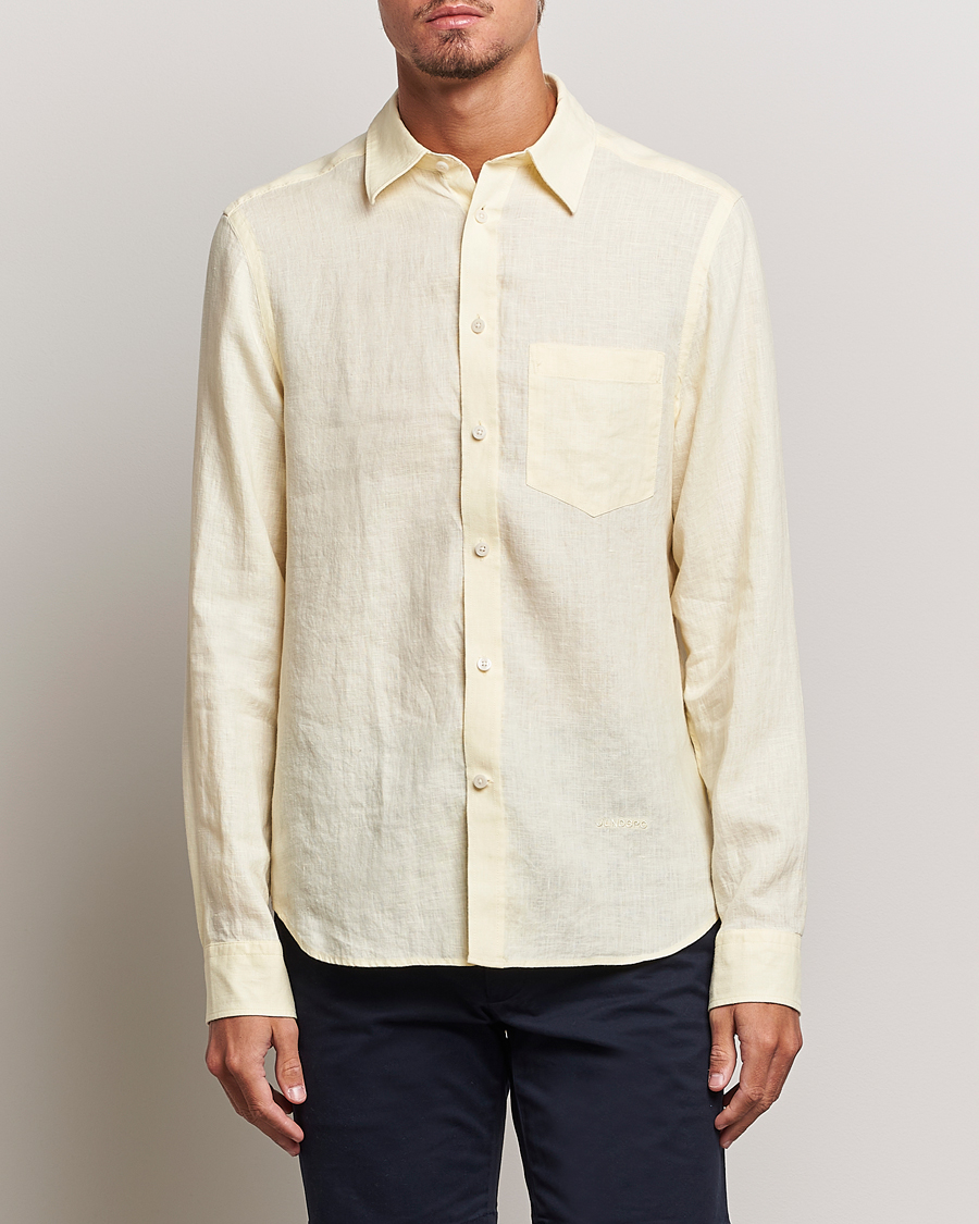 Herren | Hemden | J.Lindeberg | Clean Linen Slim Shirt Pear Sorbet