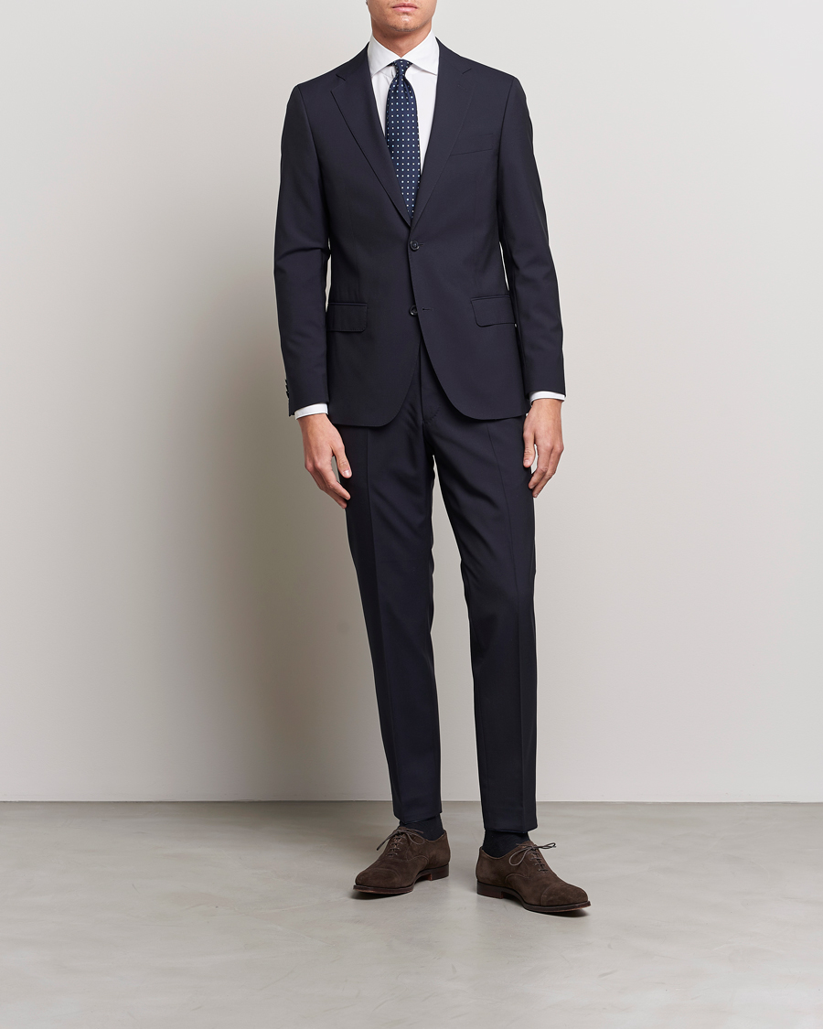 Herren | Sakkos | Oscar Jacobson | Edmund Wool Blazer Navy