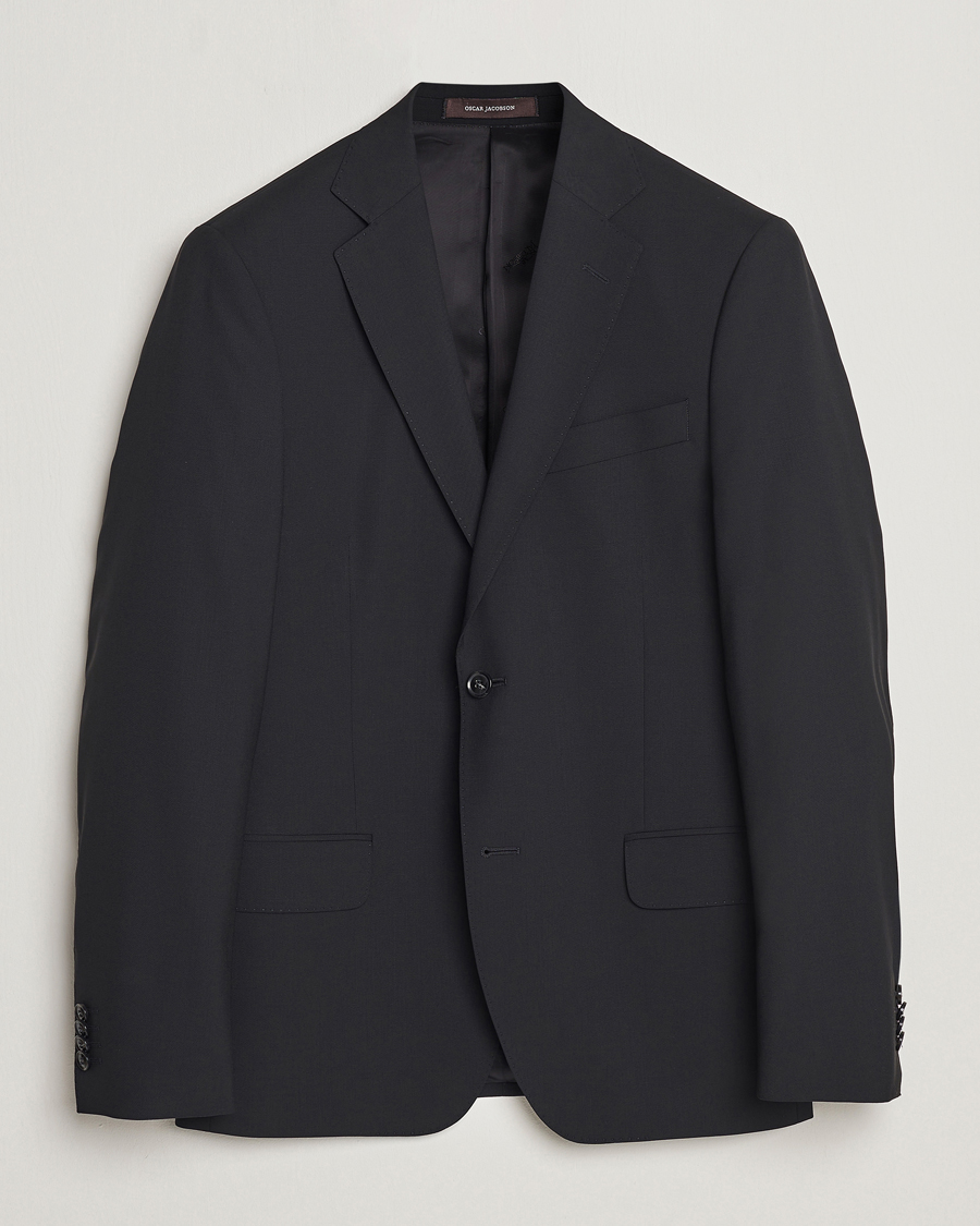 Herren | Sakkos | Oscar Jacobson | Edmund Wool Blazer Black