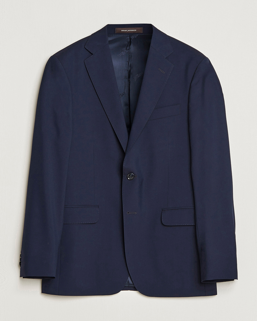 Herren | Sakkos | Oscar Jacobson | Falk Wool Blazer Blue