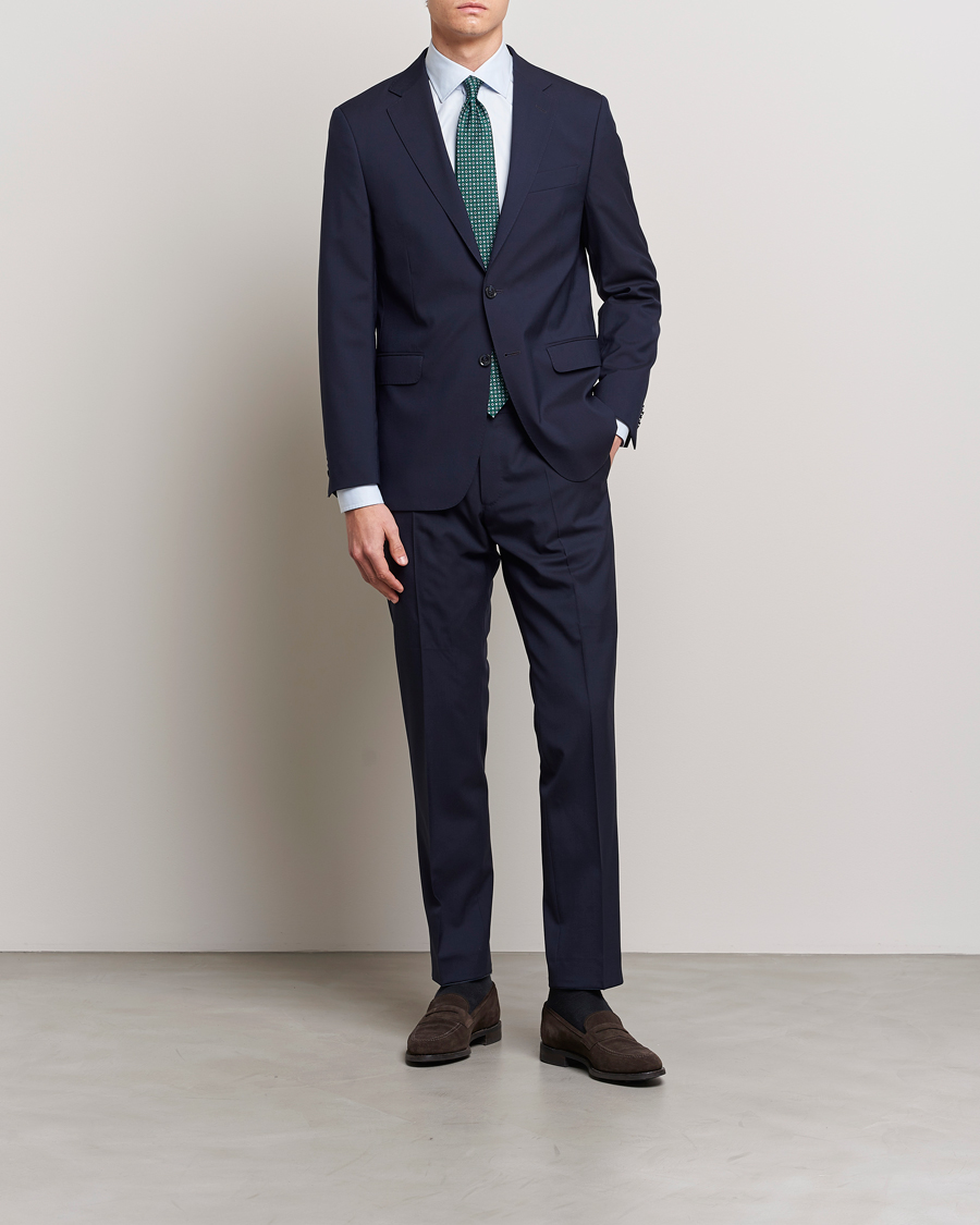 Herren | Sakkos | Oscar Jacobson | Falk Wool Blazer Blue