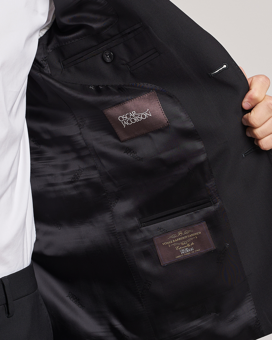 Herren | Sakkos | Oscar Jacobson | Falk Wool Blazer Black