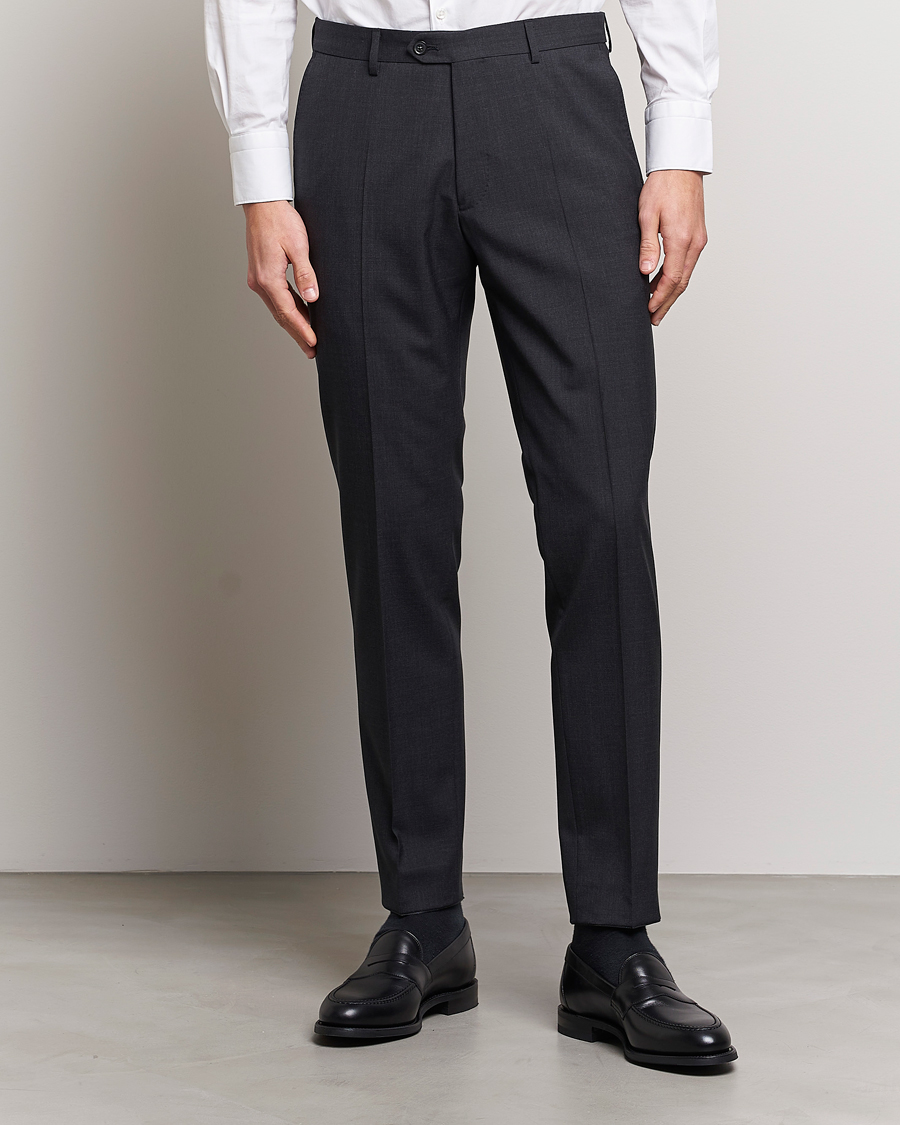 Herren | Business Casual | Oscar Jacobson | Denz Wool Trousers Grey