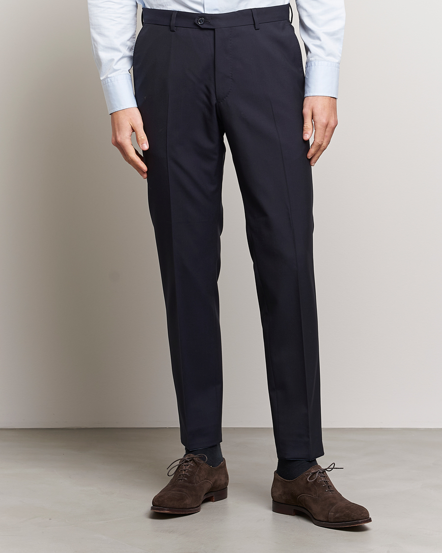 Herren | Kleidung | Oscar Jacobson | Denz Wool Trousers Navy