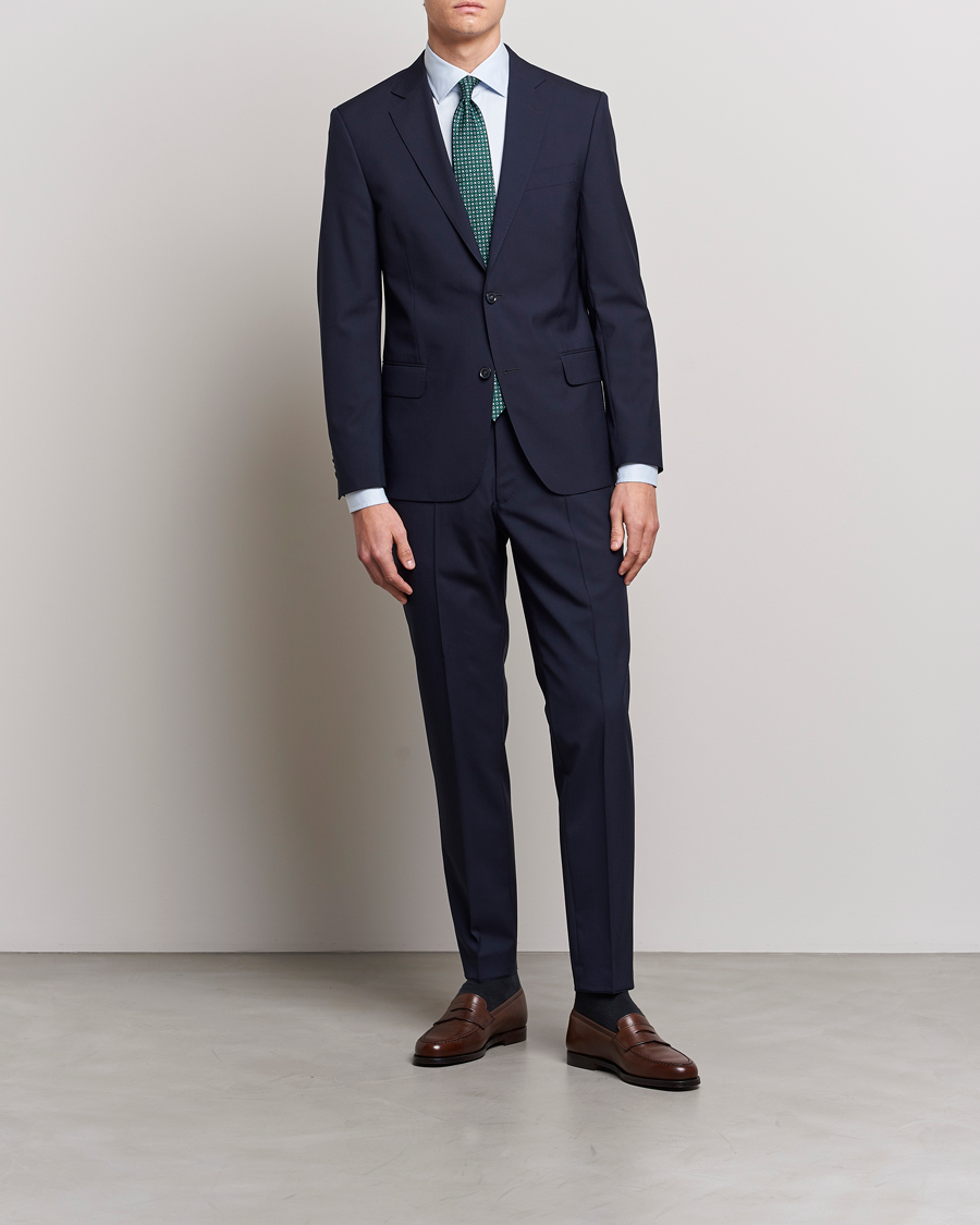 Herren | Hosen | Oscar Jacobson | Denz Wool Trousers Blue
