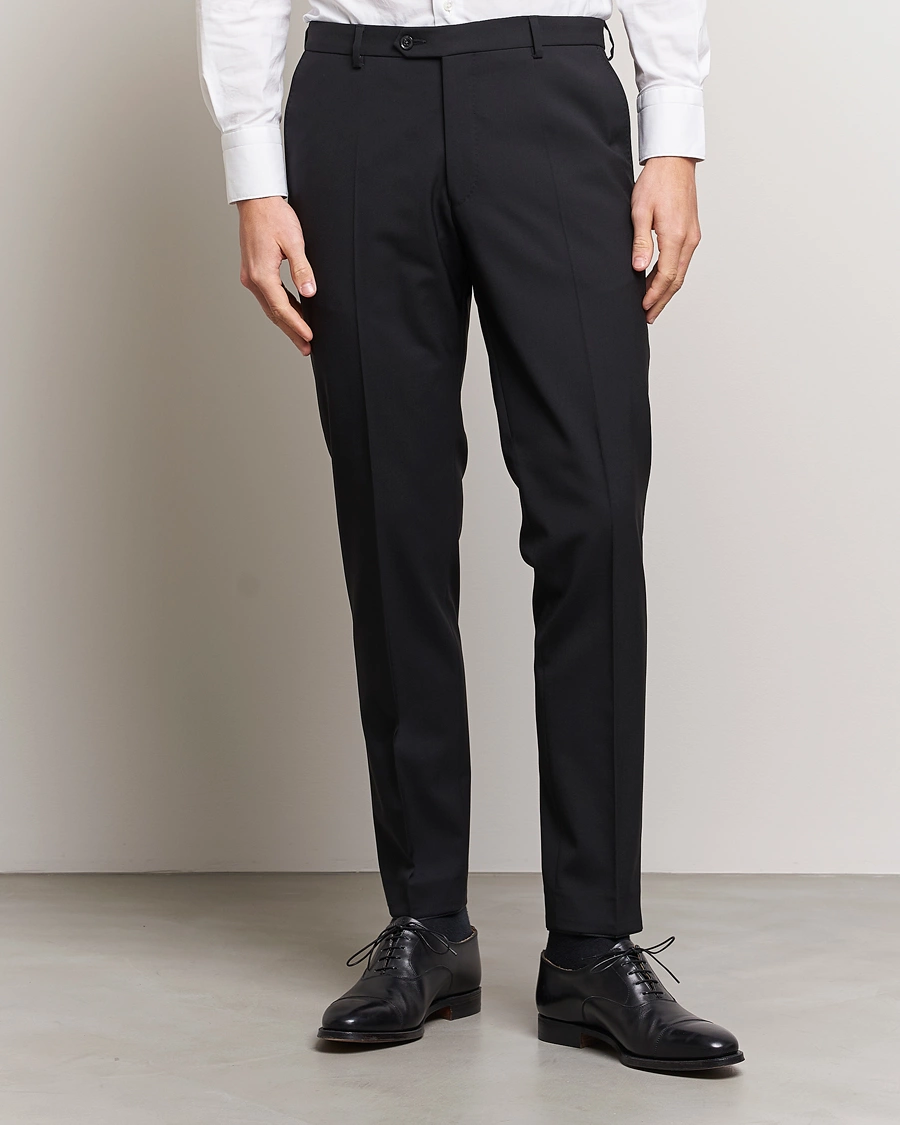 Herren | Kleidung | Oscar Jacobson | Denz Wool Trousers Black