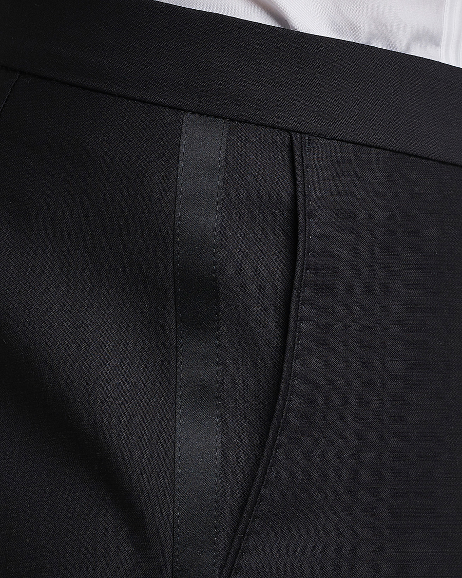 Herren | Sakkos | Oscar Jacobson | Elder Wool Tuxedo Blazer Black