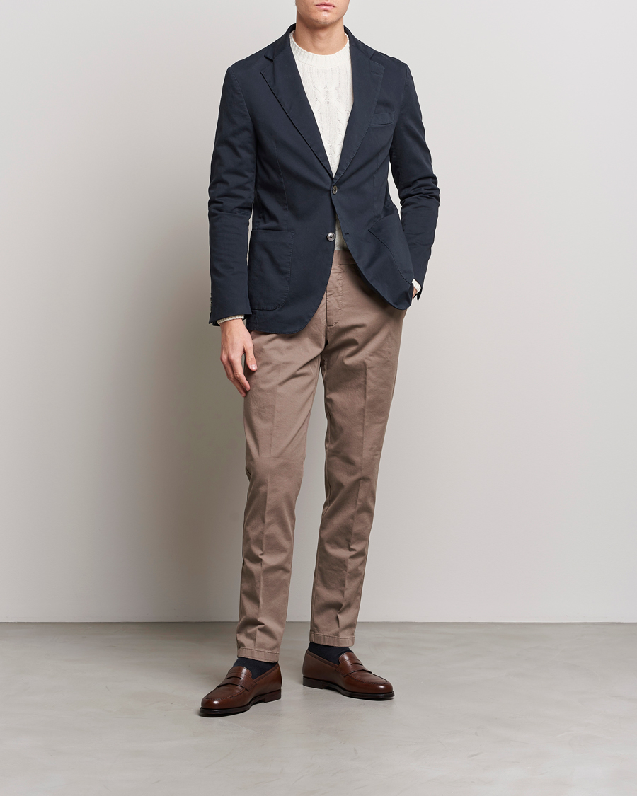 Herren | Hosen | Oscar Jacobson | Danwick Cotton Trousers Light Brown