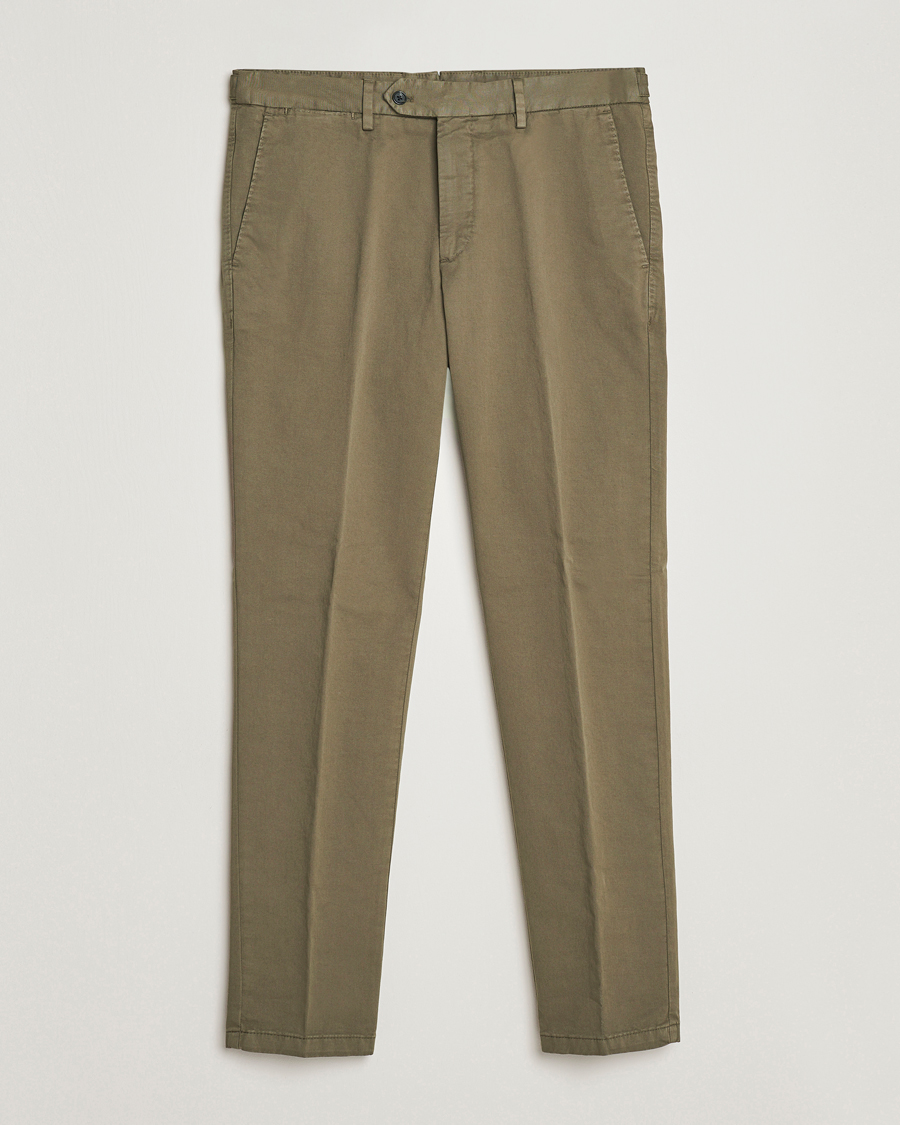 Herren | Hosen | Oscar Jacobson | Danwick Cotton Trousers Olive