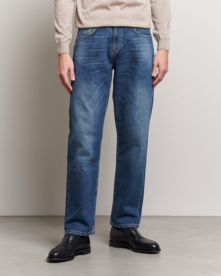 Herren | Blaue jeans | Oscar Jacobson | Johan Cotton Stretch Jeans Vintage Wash