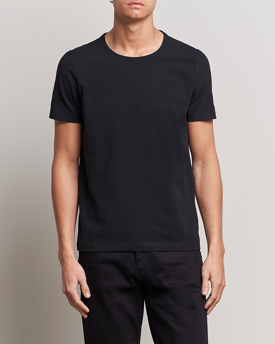 Herren | Kurzarm T-Shirt | Oscar Jacobson | Kyran Cotton T-shirt S-S Black