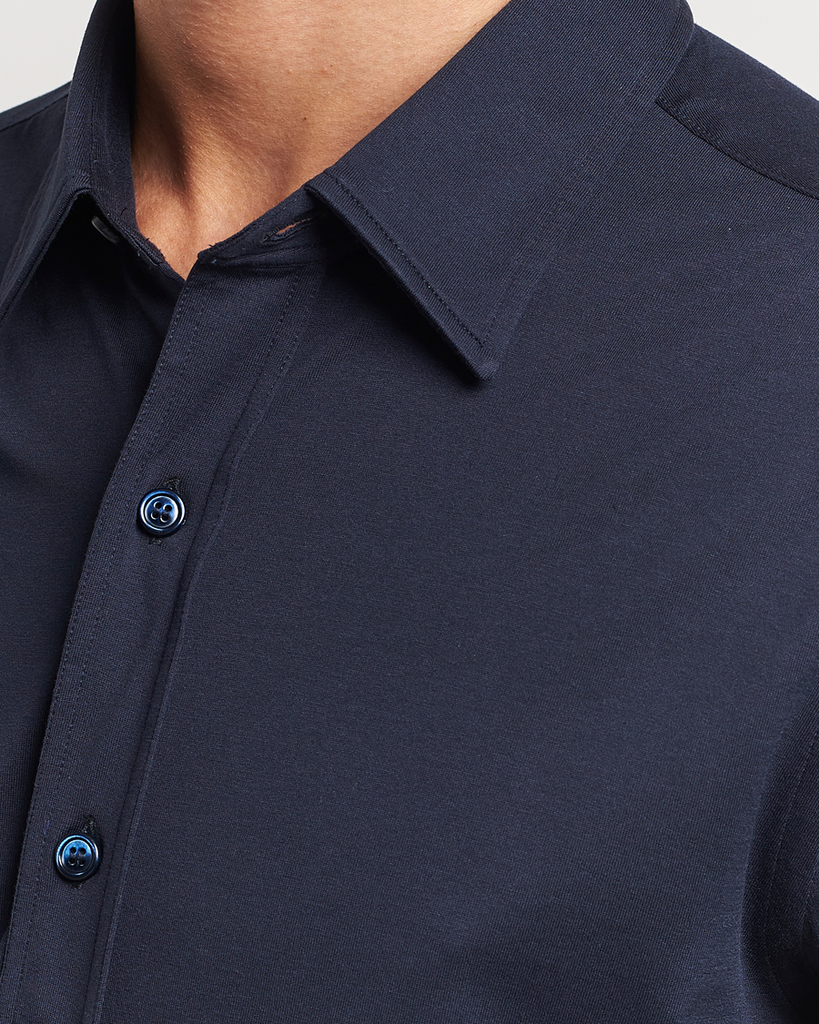 Herren | Hemden | Brioni | Soft Cotton Jersey Shirt Navy