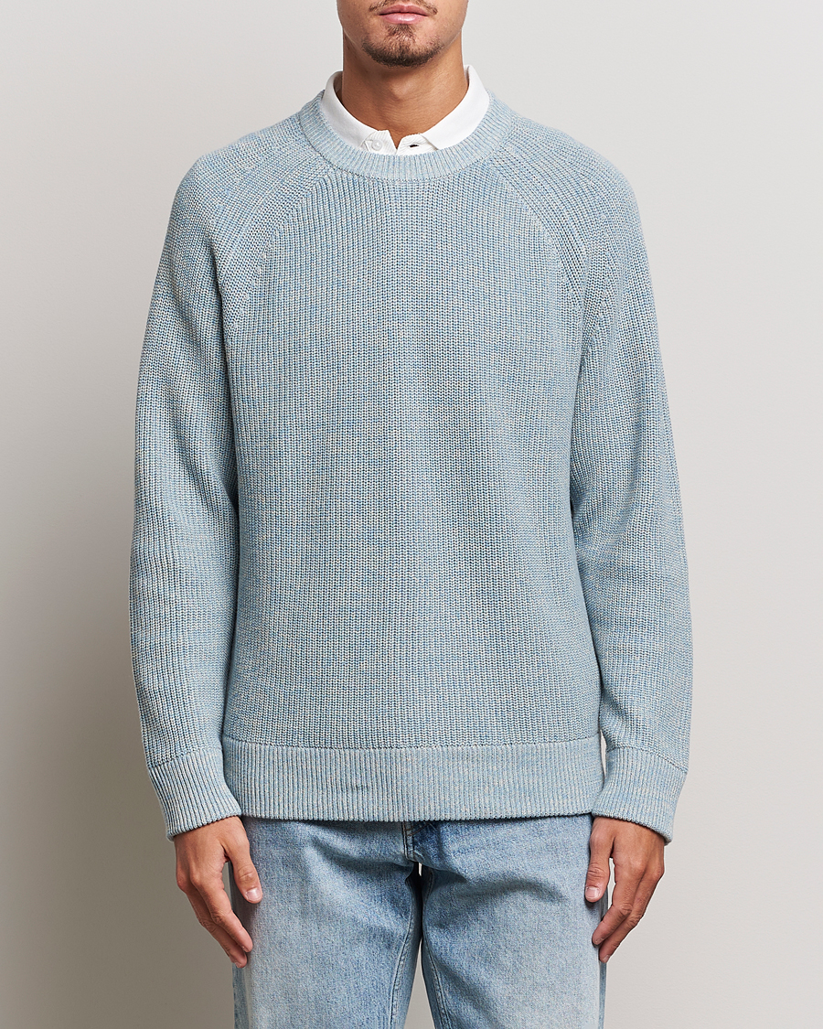 Herren | Pullover | NN07 | Jacobo Organic Cotton Knitted Sweater Ashley Blue Mel