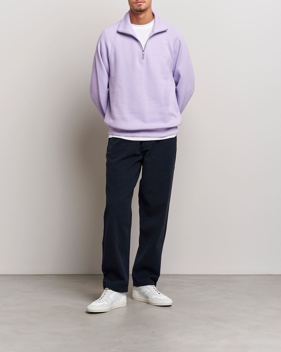 Herren | Pullover | NN07 | Carlo Half Zip Purple Rose