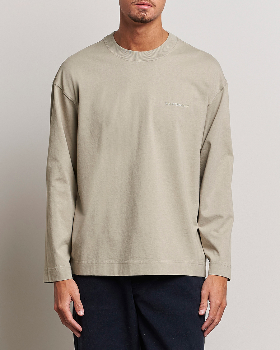Herren | T-Shirts | NN07 | Benja Pima Cotton Long Sleeve T-Shirt London Fog
