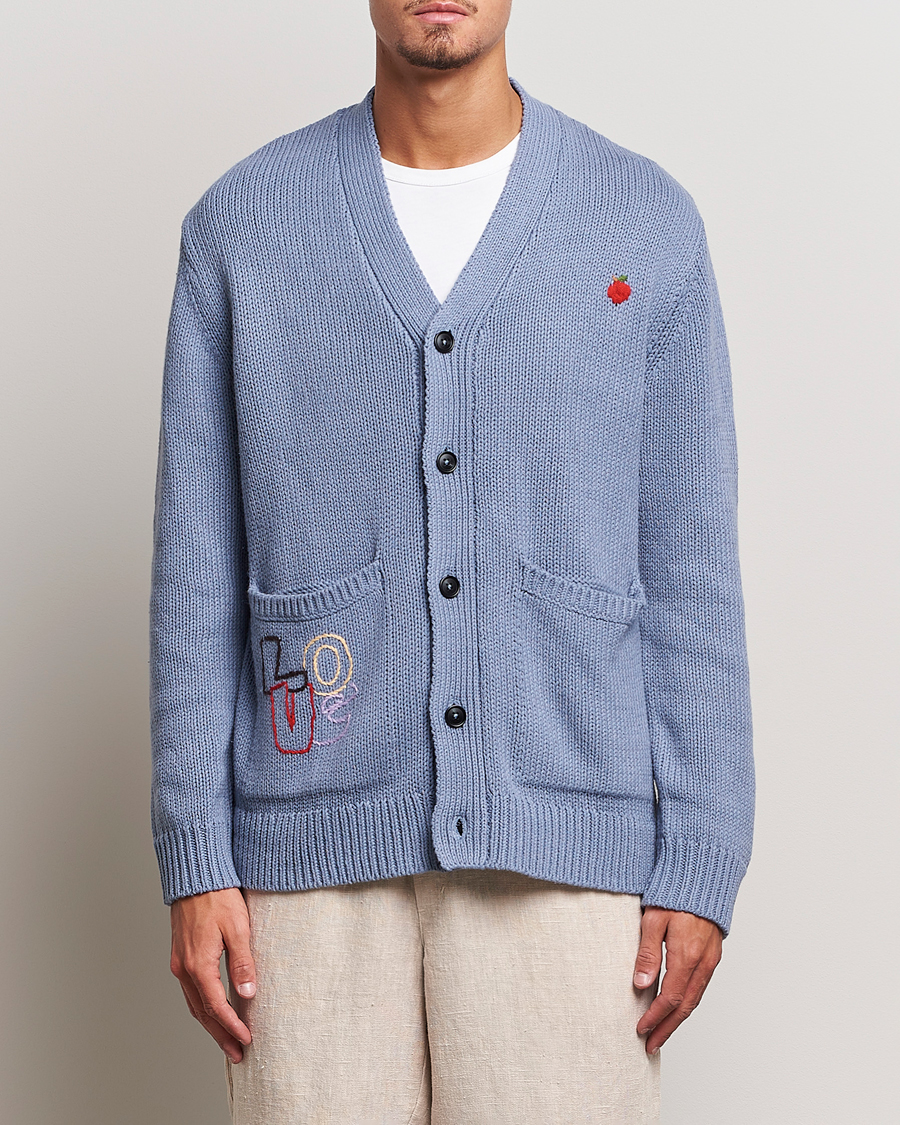 Herren | Pullover | NN07 | Milton Knitted Cardigan Ashley Blue Mel