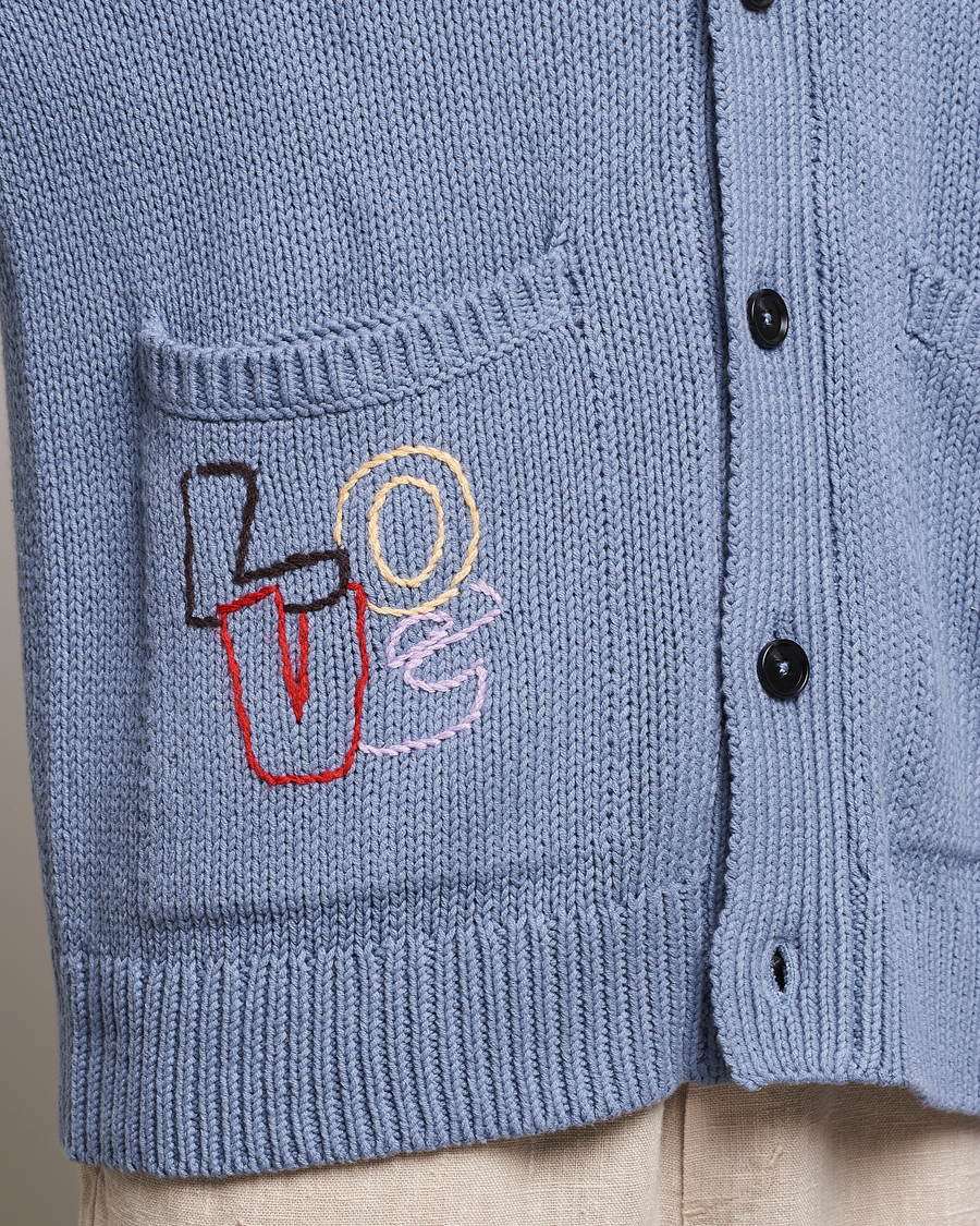 Herren | Pullover | NN07 | Milton Knitted Cardigan Ashley Blue Mel