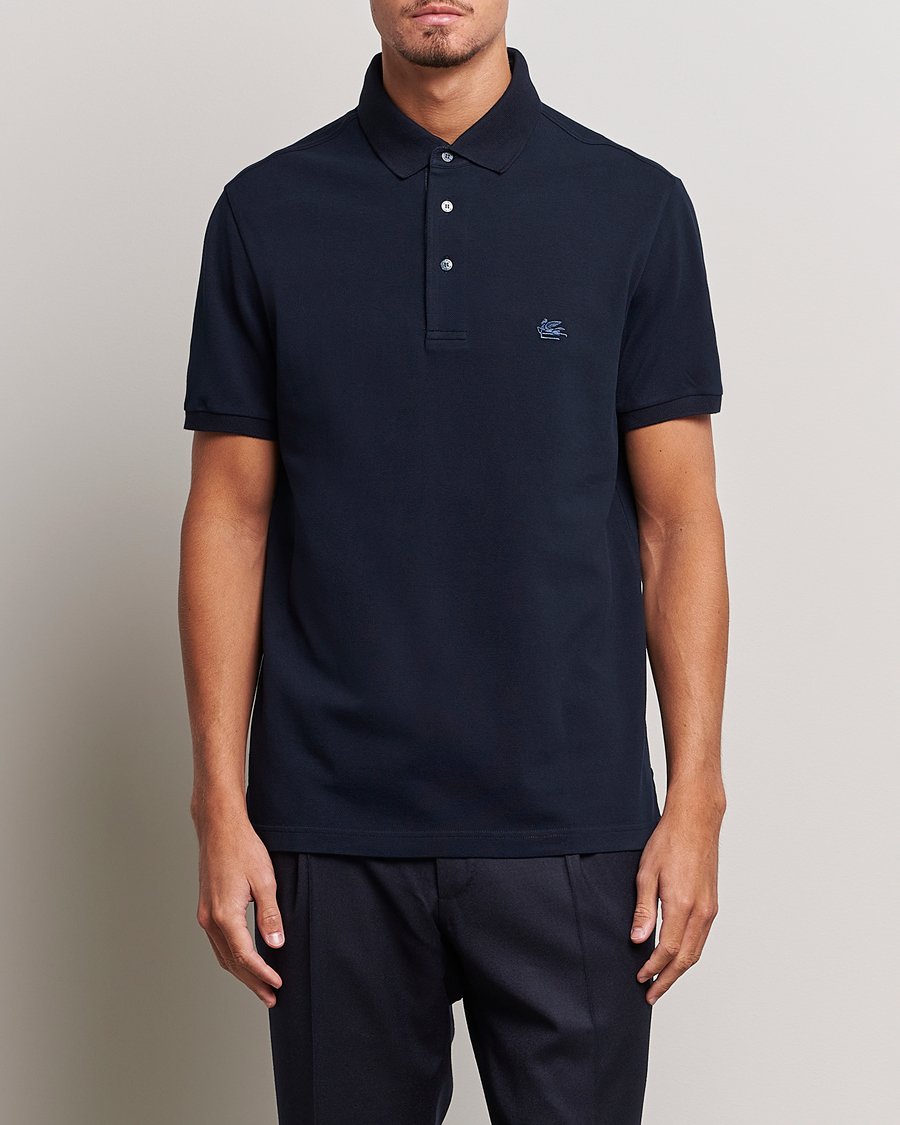 Herren | Poloshirts | Etro | Short Sleeve Contrast Polo Navy