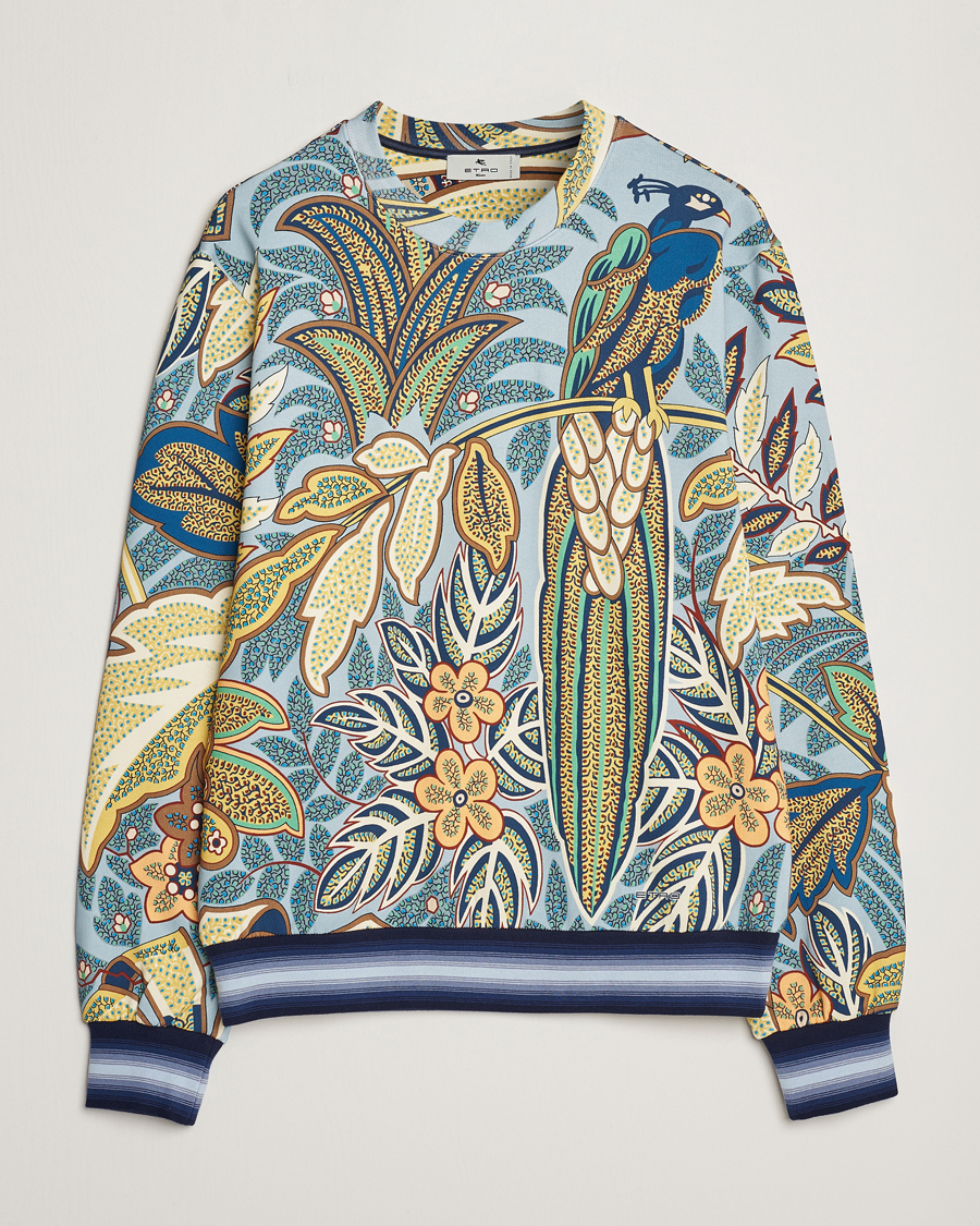 Herren | Pullover | Etro | Jungle Printed Sweatshirt Azzurro