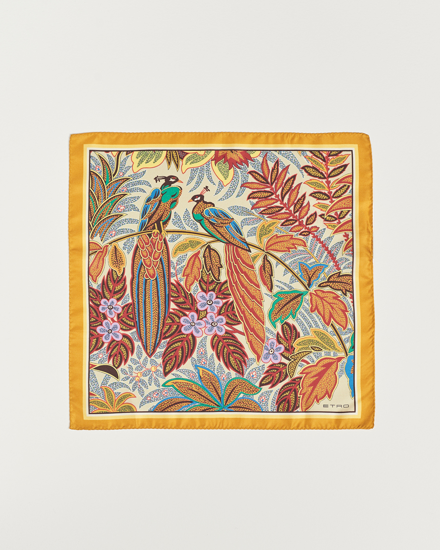 Herren | Etro Bangalore Printed Pocket Square Beige | Etro | Bangalore Printed Pocket Square Beige