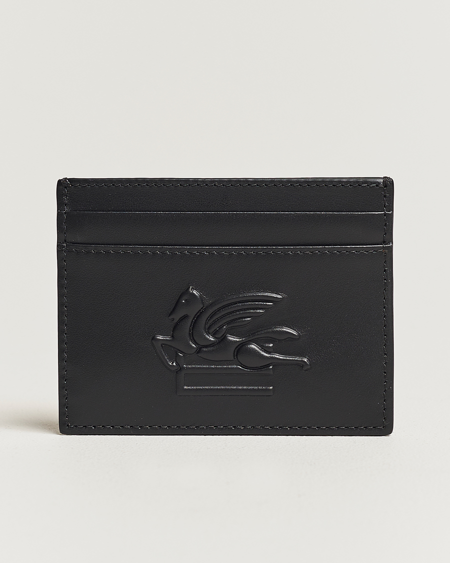 Herren | Etro Logo Embossed Cardholder Black | Etro | Logo Embossed Cardholder Black