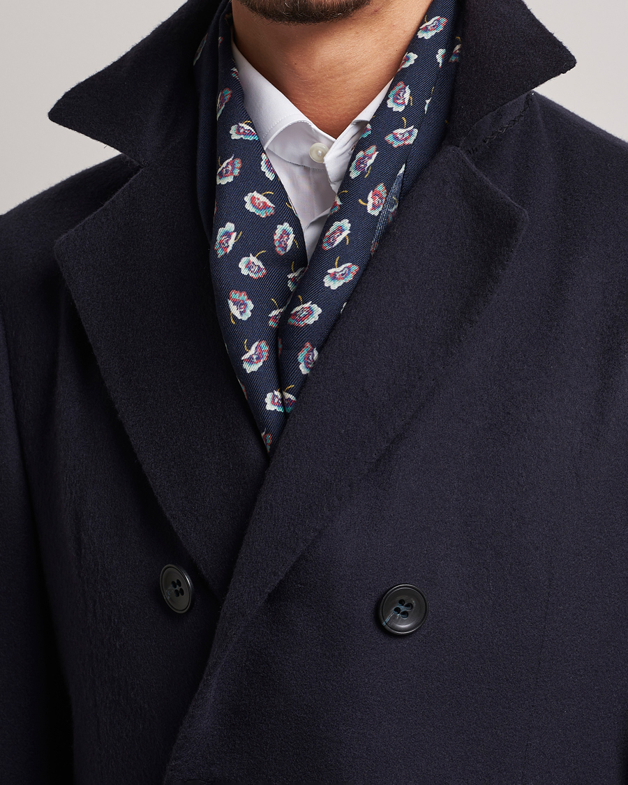 Herren | Etro Printed Wool/Silk Scarf Navy | Etro | Printed Wool/Silk Scarf Navy