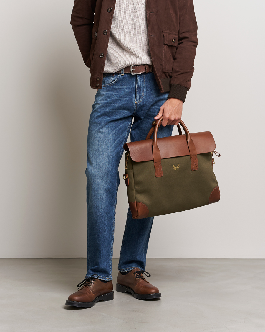 Men | Bags | Bennett Winch | Canvas Briefcase Olive