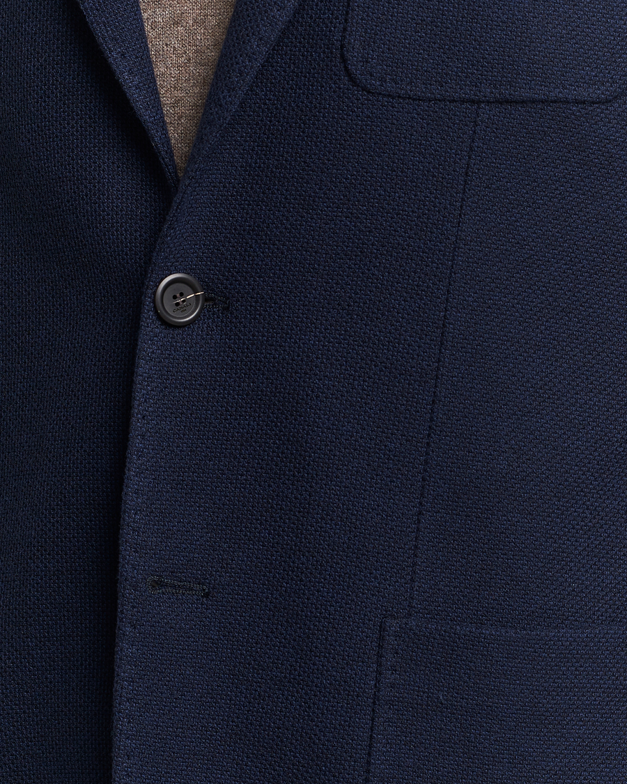 Herren | Sakkos | Canali | Structured Wool Jersey Jacket Navy