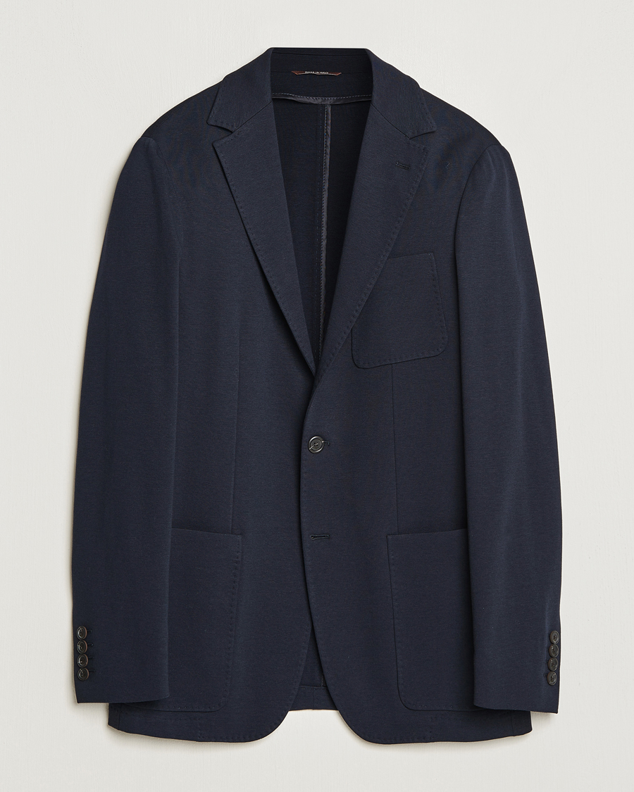 Herren | Sakkos | Canali | Jersey Blazer Navy