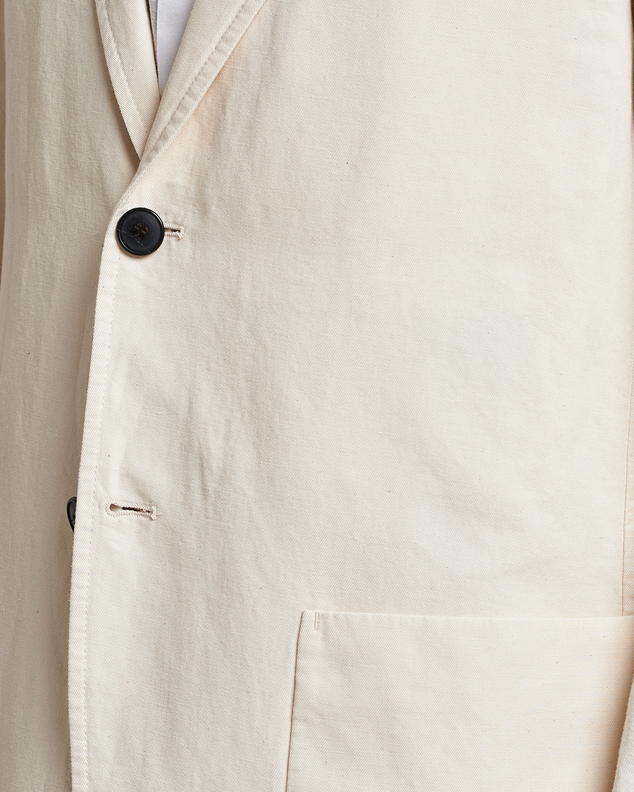 Herren | Sakkos | Sunspel | Unconstructed Cotton/Linen Blazer Undyed