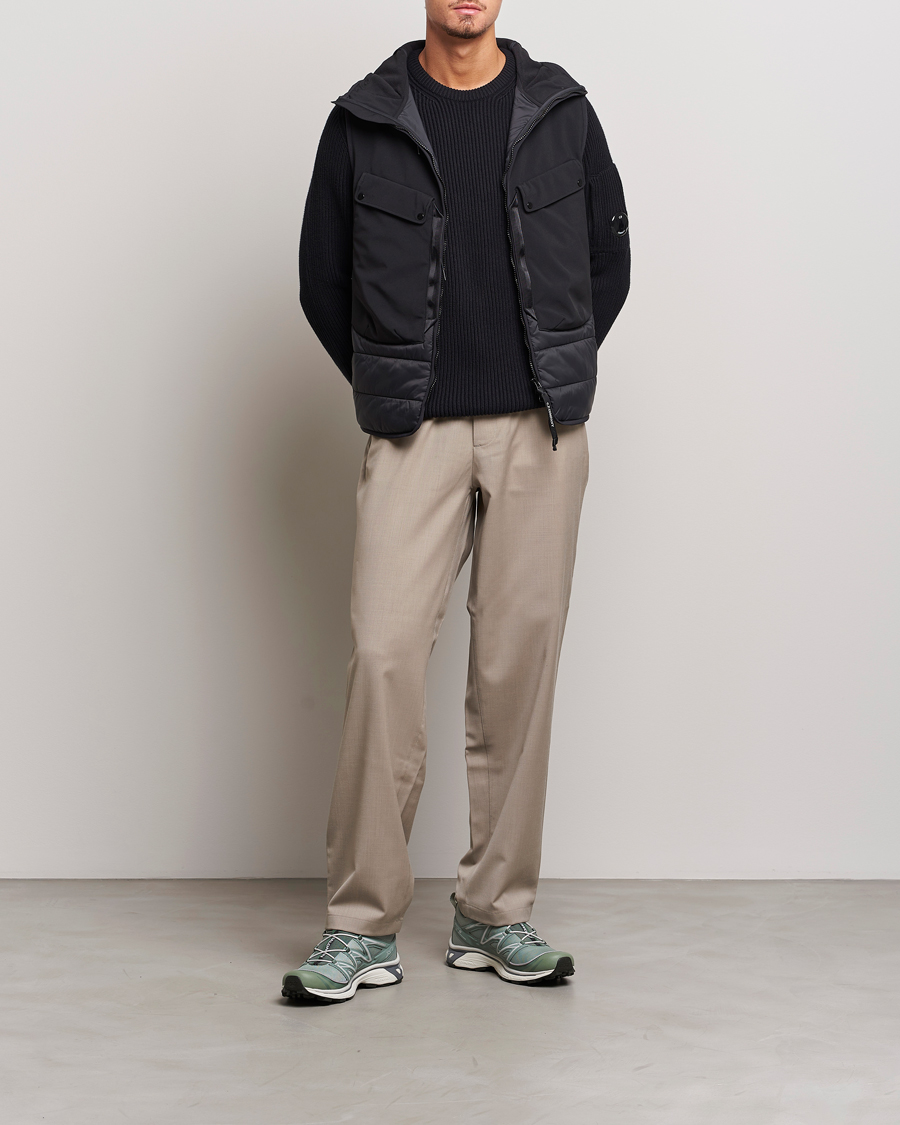 Herren | Pullover | C.P. Company | Full Rib Knitted Cotton Crewneck Black